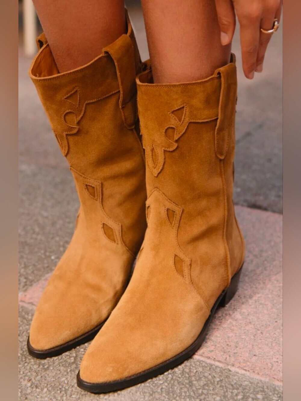 Toral Tan Leather Western Boots NWOB 38